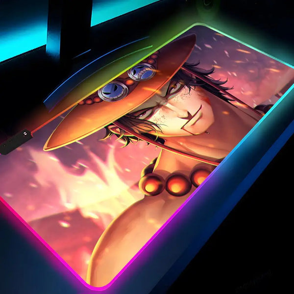 O-OneS P-PieceS Mouse Pad Gaming LED Mouse Mat 900x400 Mousemats Table Pads manga PC Desk Mat RGB Keyboard Mat XXL
