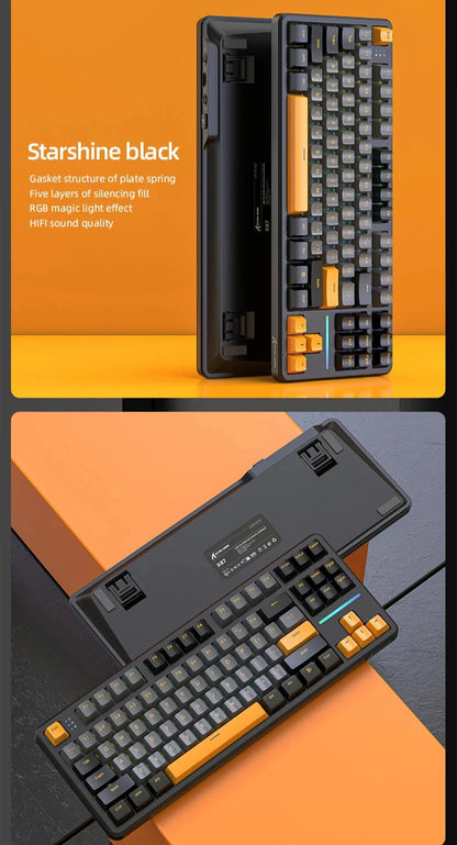 Attack Shark X87 Wireless Mechanical Gaming Keyboard – RGB, Hot-Swappable Banana Switches, 87 Keys