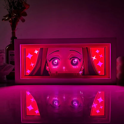 One Piece  anime series photo frame paper carving light paper-cut light atmosphere night light remote control colorful light box