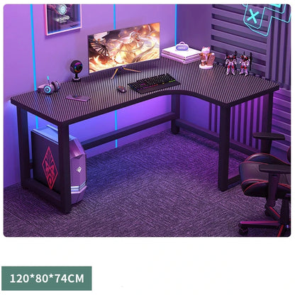 Modern L-Shaped Corner Gaming Desk - Wooden Desktop Computer Table for Home & Office