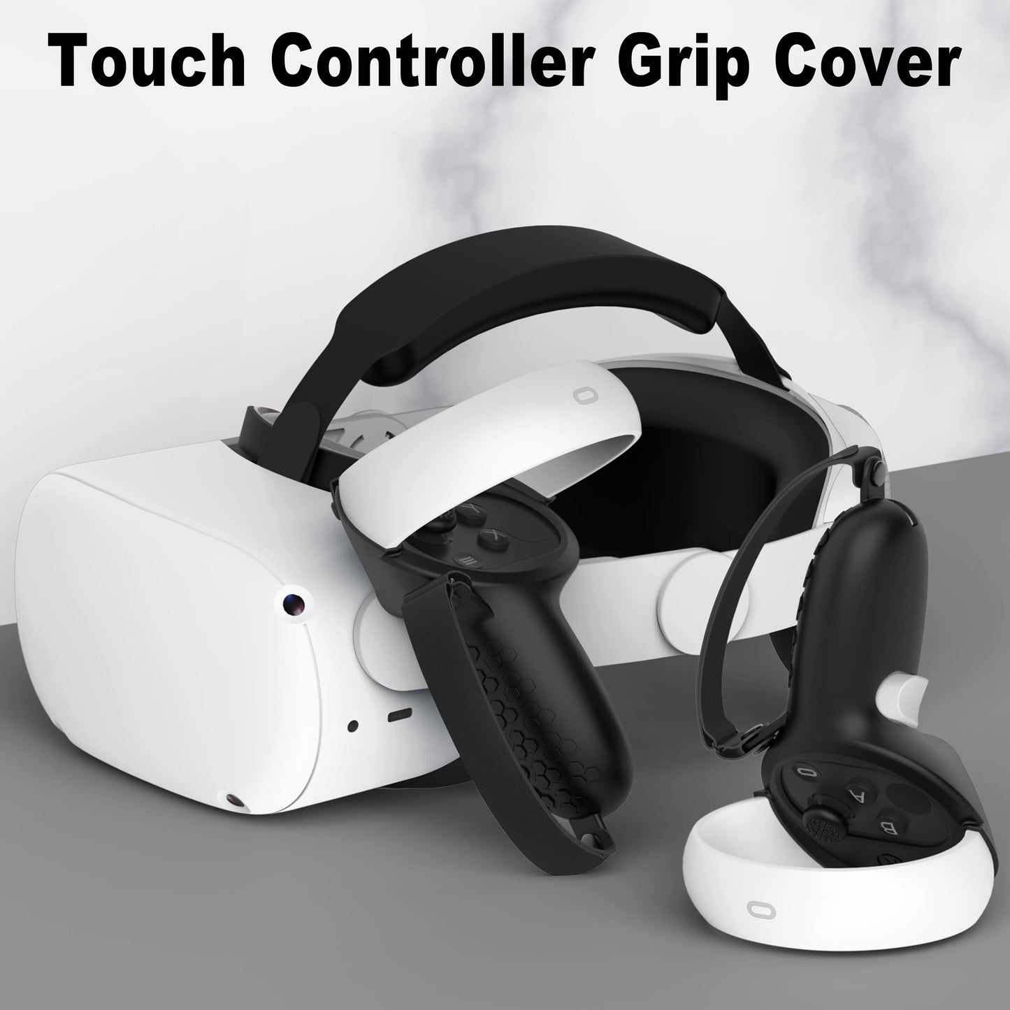 HUNDAI New VR Accessories Protective Cover For Oculus Quest 2 VR Touch Controller Silicone Cover Skin Handle Grip With Knuckle