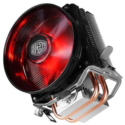 Cooler Master T20 CPU Cooler 2 Heat Pipes Low noise Radiator For LGA115X/1200/1700 AMD AM4/AM3 95.5mm Quiet Cooling Red LED Fan