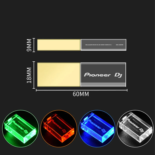 JASTER Pioneer DJ Crystal USB Flash Drive – High-Speed Memory Stick (16GB-128GB)