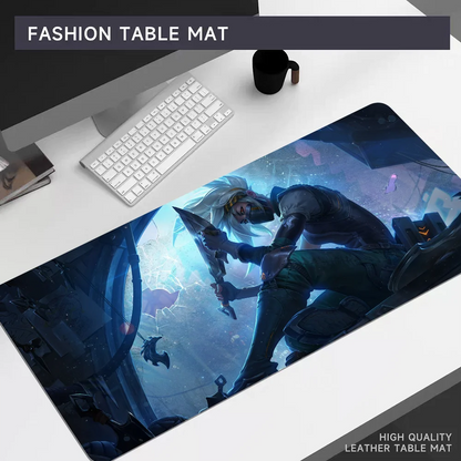 L-LOL KDA Ahri Akali Kaisa Seraphine Mousepad 80x30cm XL Lockedge Office Computer Desk Mat Table Keyboard Big Mouse Pad Laptop