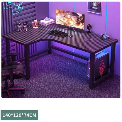 Modern L-Shaped Corner Gaming Desk - Wooden Desktop Computer Table for Home & Office