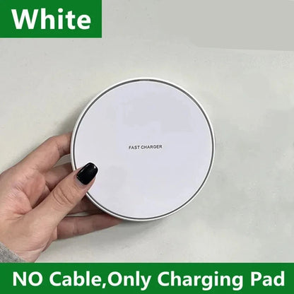 15W Wireless Charger Pad – Compatible with iPhone, Samsung Galaxy, and AirPods Pro