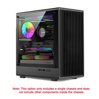 Power Train V1 MATX/ITX PC Case – Tempered Glass, Vertical Chassis, 240/280mm Water Cooling Support