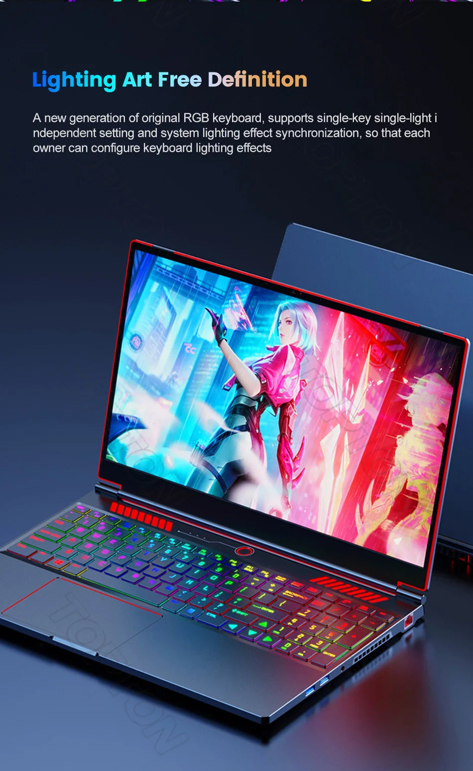 Hot Sale Gaming Laptop 16.1" Full HD Display, Intel Core i9-10880H NVIDIA GeForce GTX 1650 64GB RAM 2TB SSD RGB Backlit Keyboard