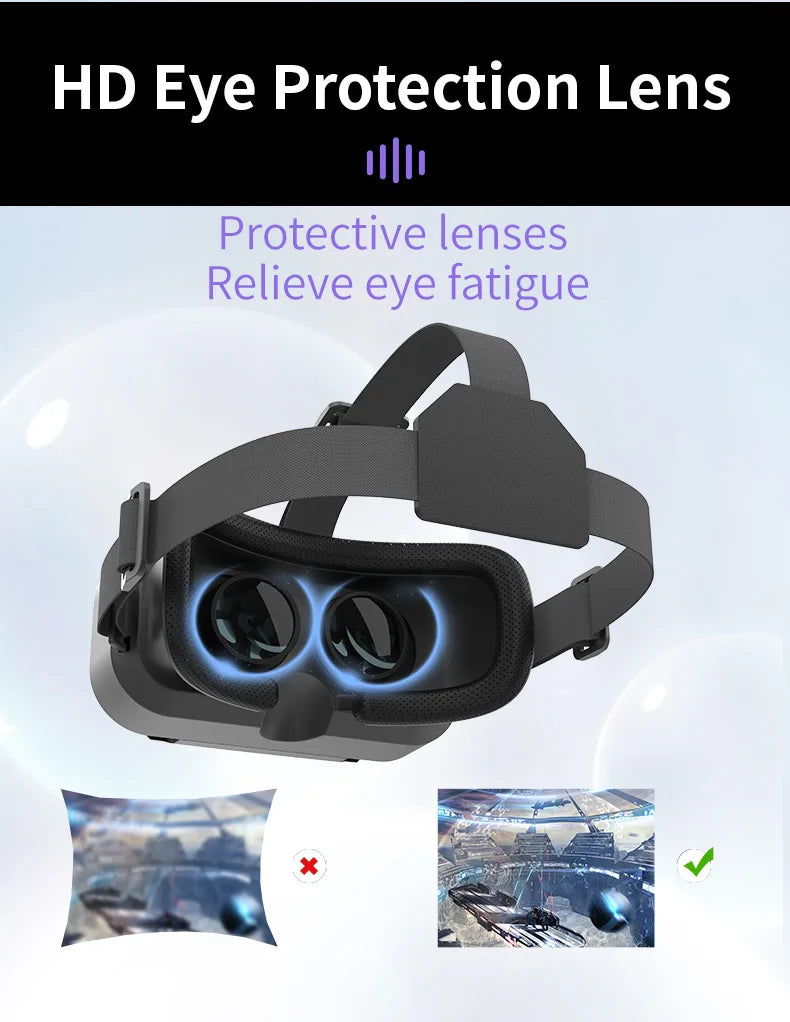 VR Glasses Virtual Reality Headset Viar Devices Helmet 3D Lenses Smart Goggles For Smartphones Phone Mobile Gogle Game Accessory