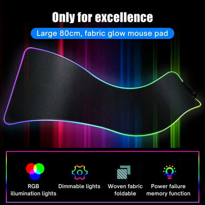 Led Large Desk Mat Fantasy Mountain Landscape Rgb Mousepad Carpet with Backlight Mausepad Lockrand Colorful Mouse Pad Desk Mats