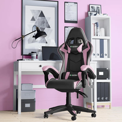 Ergonomic PU Leather Gaming & Office Chair with Headrest and Lumbar Support