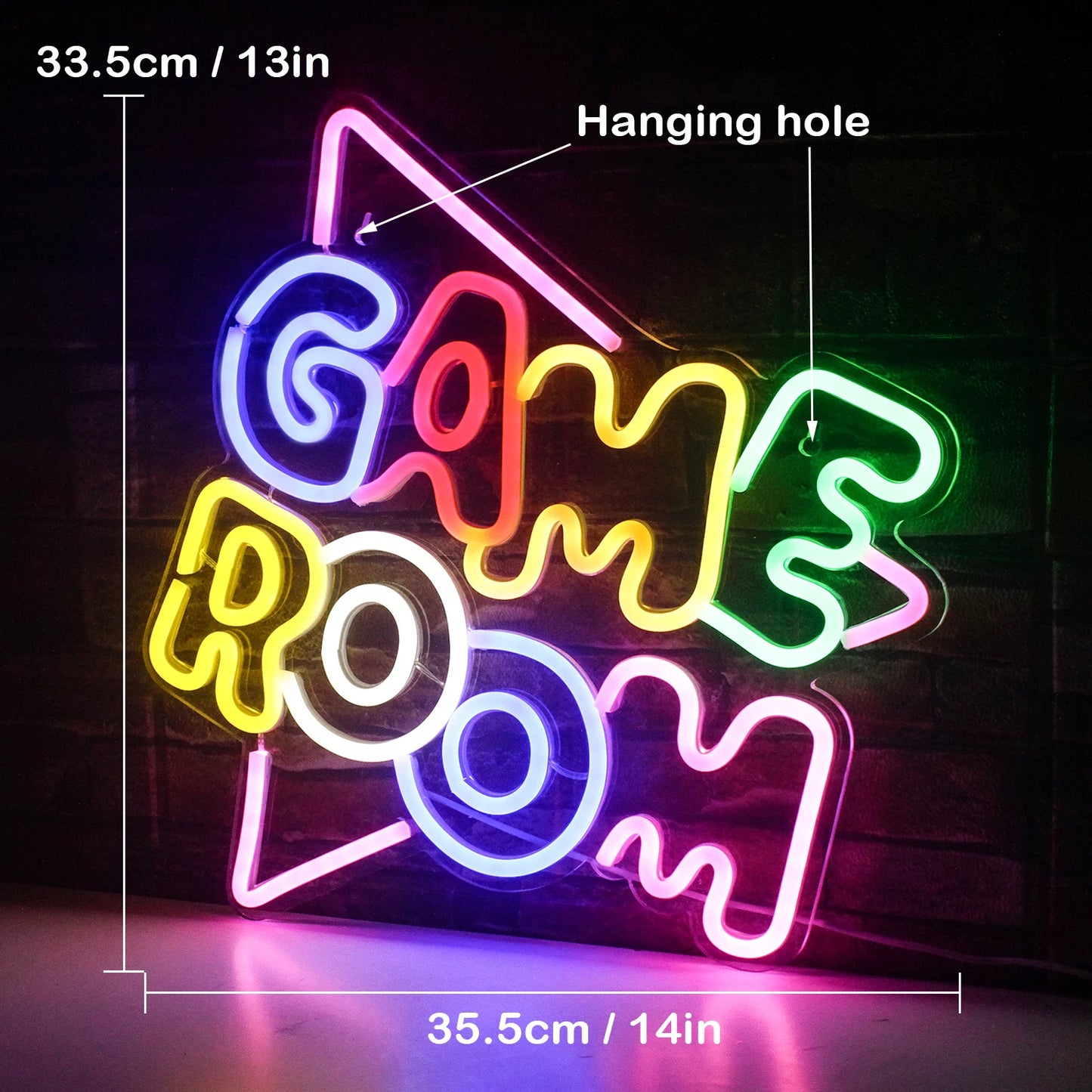 Game Room Neon Sign LED Wall Decor USB Powered  Acrylic For Gaming Lighting Bedroom Bedside Wall Decor Gamer Party Birthday Gift