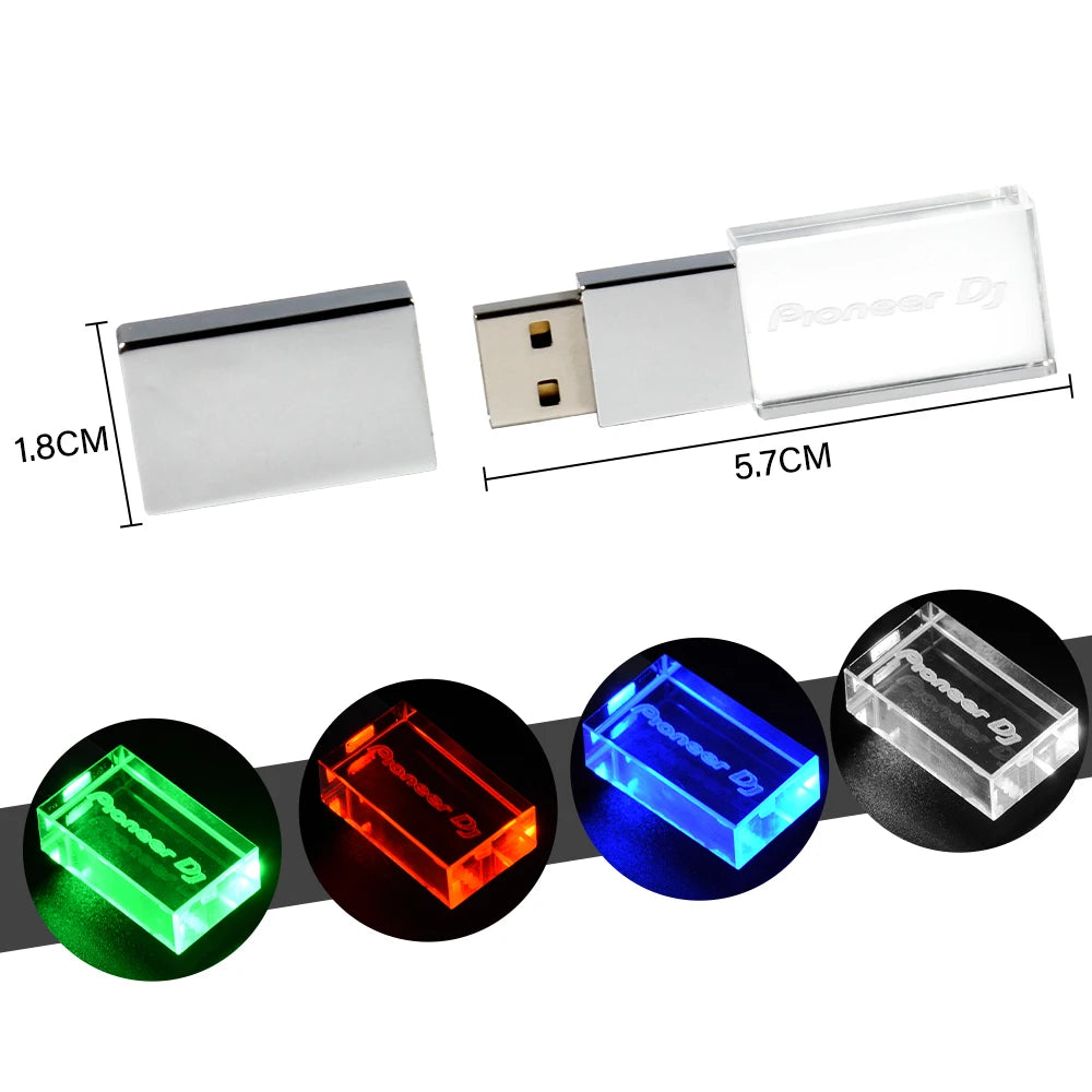 JASTER Pioneer DJ Crystal USB Flash Drive – High-Speed Memory Stick (16GB-128GB)