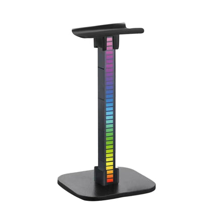 Universal RGB Headphone Stand – Gaming Headset Holder, Luminous Bracket with USB Power, Voice-Activated LED