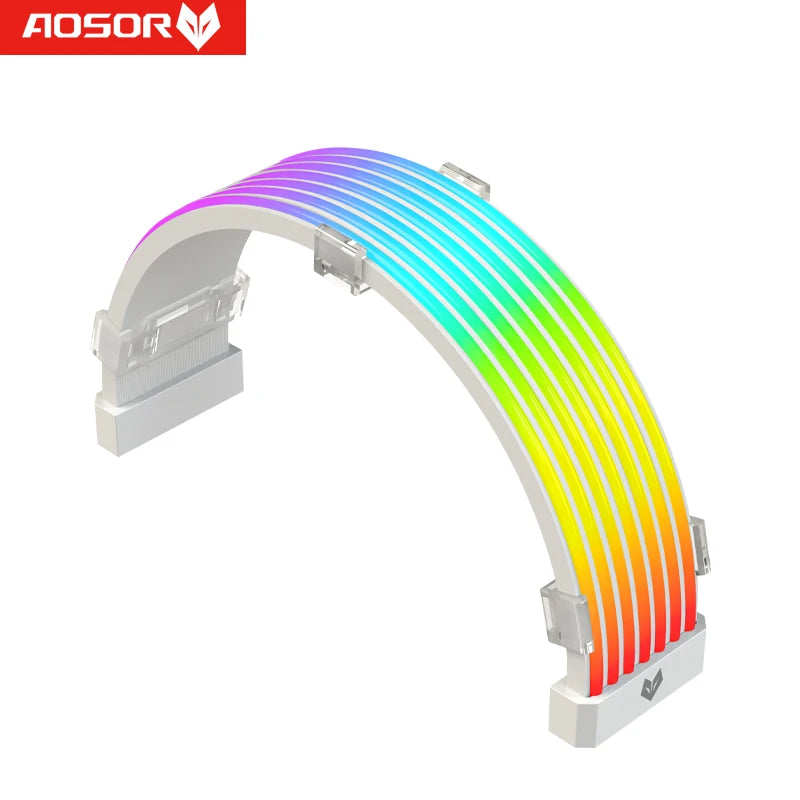 COOLMOON AOSOR Lamp Tape PC Backlight Flexible Mounting Light 5V ARGB Aura Sync Flexible LED Light Bendable for 8P Graphics Card