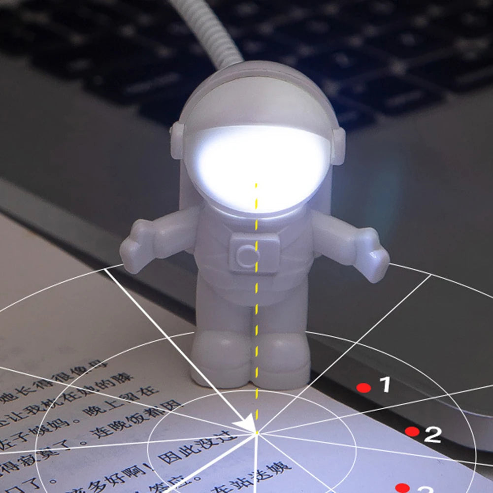 USB Night Light LED Astronaut Nightlight Reading Table Desk Space Decoration Lamp for Home Bedroom Computer Laptop Lighting