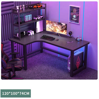 Modern L-Shaped Corner Gaming Desk - Wooden Desktop Computer Table for Home & Office