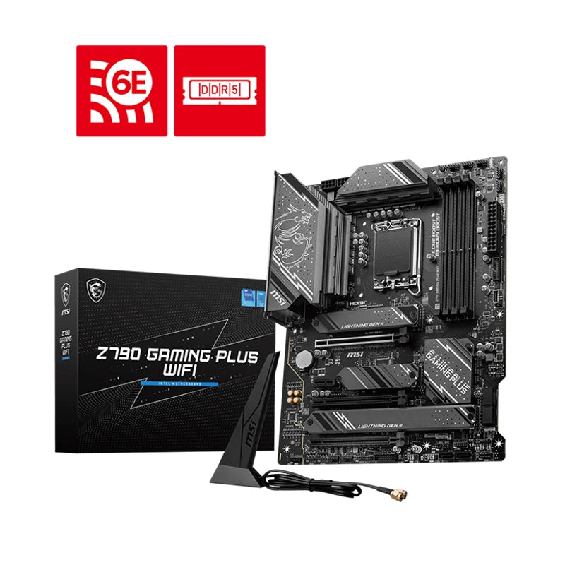 MSI Z790 GAMING PLUS WIFI Motherboard – LGA 1700, PCIe 5.0, 256GB DDR5, M.2 SATA, HDMI 2.1