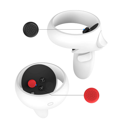 HUNDAI New VR Accessories Protective Cover For Oculus Quest 2 VR Touch Controller Silicone Cover Skin Handle Grip With Knuckle