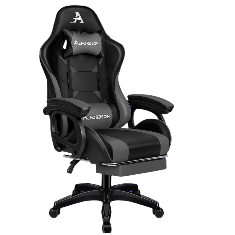 Alfordson Gaming Office Chair – Racing-Style Ergonomic Massage Chair with Footrest