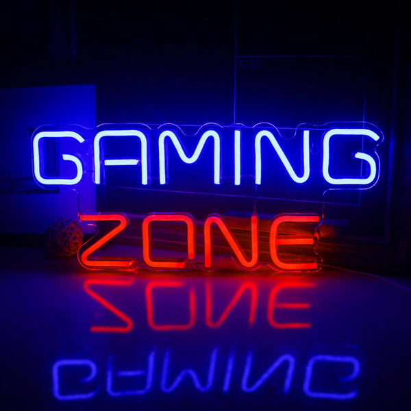Gaming Zone Neon Led Sign for Wall Decor Game Neon Lights Signs with USB Powered for Game Room Bedroom Gifts Gamer (Multicolour)
