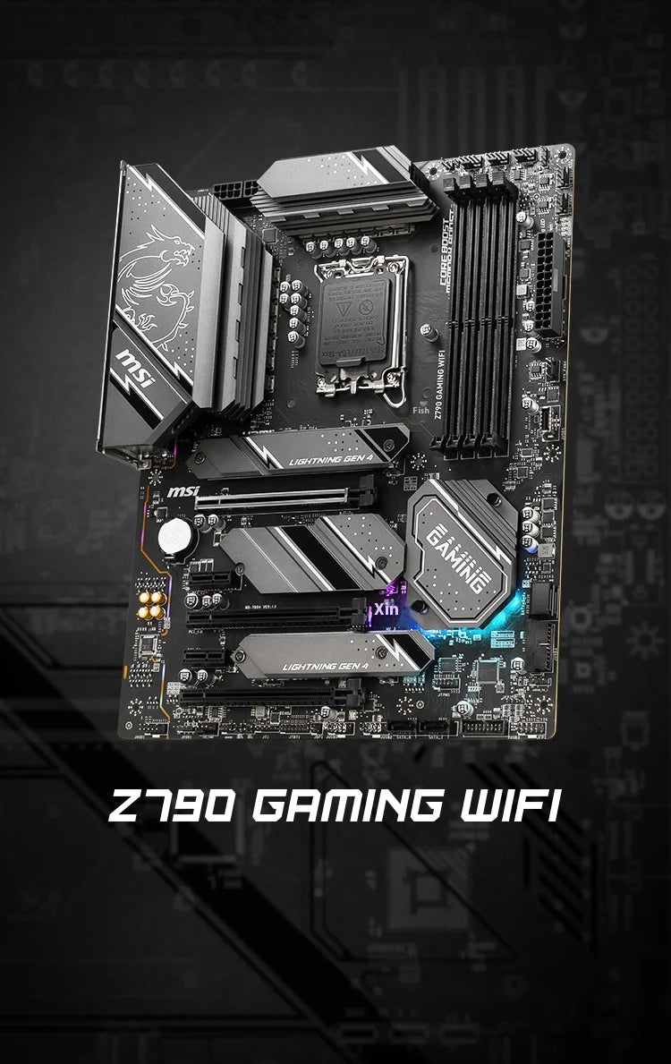 MSI Z790 GAMING PLUS WIFI Motherboard – LGA 1700, PCIe 5.0, 256GB DDR5, M.2 SATA, HDMI 2.1