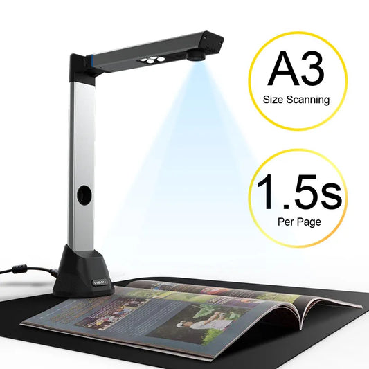 VIISAN V8 High-Definition 8MP Portable Book & Document Scanner - A3 Capture Size