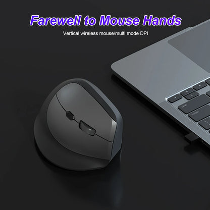 1600DPI Rechargeable Wireless & Bluetooth Ergonomic Mouse