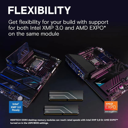 Reletech 32GB DDR5 RAM (2x16GB) – 6000MHz CL42, Intel XMP & AMD EXPO, Overclocking Gaming Memory