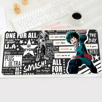 Hero Academia Izuku Midoriya Mouse Pad Large Anime Desk Mat Luxury Desktop Cartoon Gaming Keyboard Office Computer Cushion