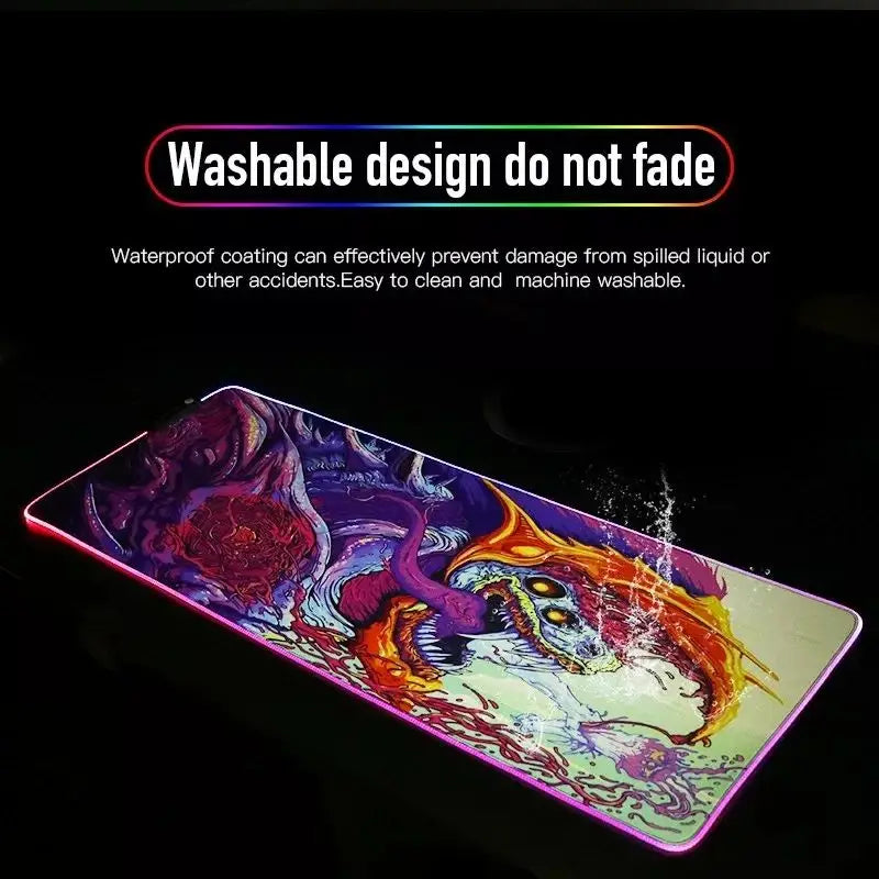 Goth Annie XXL RGB Gaming Mouse Pad - League of Legends LED Gamer Mat