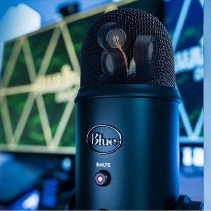 Blue Yeti USB Condenser Microphone – Noise Cancelling, 4 Pickup Patterns, Professional Recording Mic