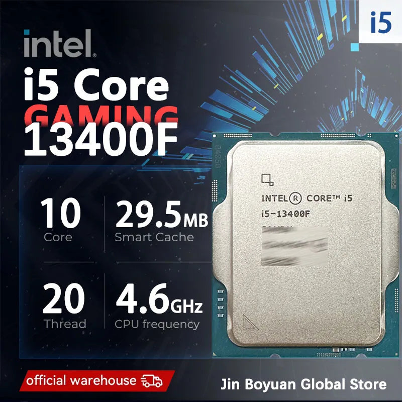 Intel Core i5-13400F Processor – 10 Cores, 20 Threads, LGA 1700, 4.6GHz Max Boost (No Cooler)