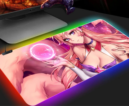 KDA Ahri RGB Gaming Mouse Pad - LED Backlit Mat (400 x 900 x 4mm)