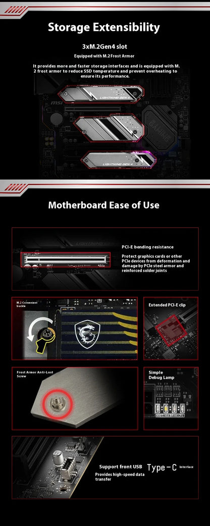 MSI Z790 GAMING PLUS WIFI Motherboard – LGA 1700, PCIe 5.0, 256GB DDR5, M.2 SATA, HDMI 2.1