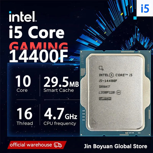 Intel Core i5-14400F Processor – 10 Cores, 16 Threads, LGA 1700, 4.6GHz Max Boost (No Cooler)