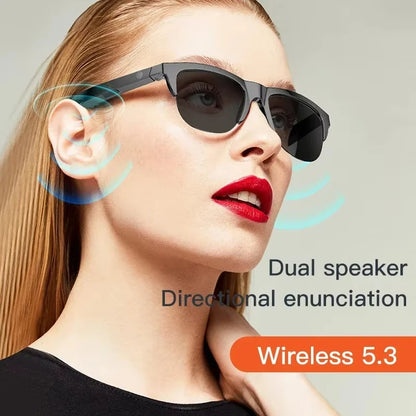 Smart Bluetooth Sunglasses with Built-In Headphones – Waterproof, Anti-UV, HiFi Sound