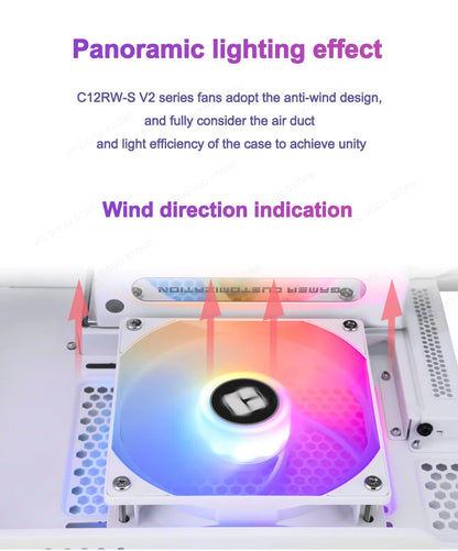 Thermalright TL-C12RB-S TL-C12RW-S Reverse Version Computer Case Fan 120mm ARGB PWM Silent Cooler Fan