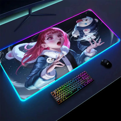 Frostfire Annie XXL RGB Gaming Mouse Pad - League of Legends LED Gamer Mat