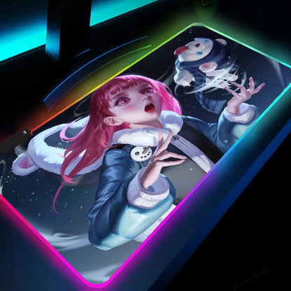 Frostfire Annie XXL RGB Gaming Mouse Pad - League of Legends LED Gamer Mat