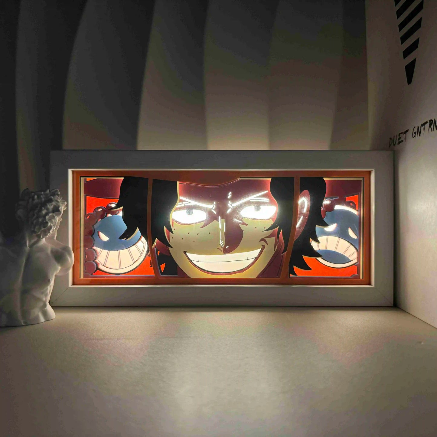 One Piece  anime series photo frame paper carving light paper-cut light atmosphere night light remote control colorful light box