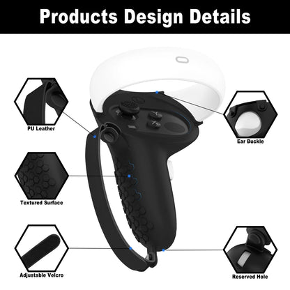 HUNDAI New VR Accessories Protective Cover For Oculus Quest 2 VR Touch Controller Silicone Cover Skin Handle Grip With Knuckle