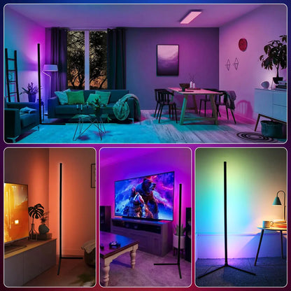 160cm Smart Floor Lamp - Dimmable RGB LED Modern Lighting