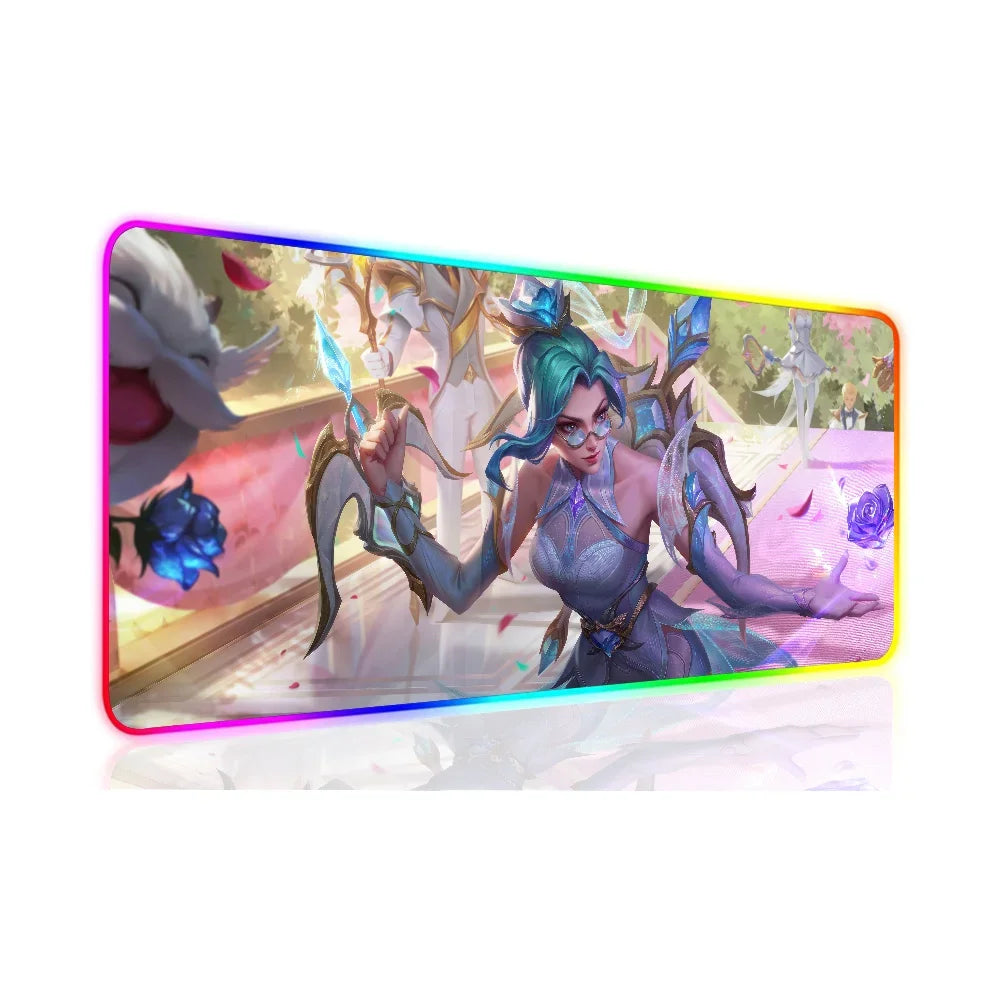 Vayne League of Legends XXL RGB Gaming Mouse Pad - Large LED Gamer Mat