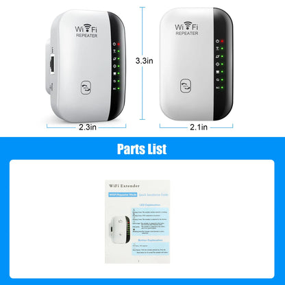 300Mbps Wireless WiFi Repeater & Signal Booster – 2.4GHz Network Extender