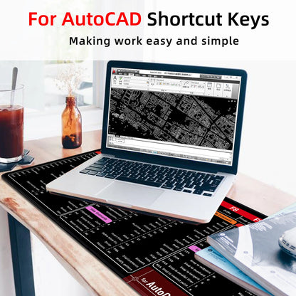 EXCO AutoCAD Shortcuts Mouse Pad – Large Extended Non-Slip Desk Mat