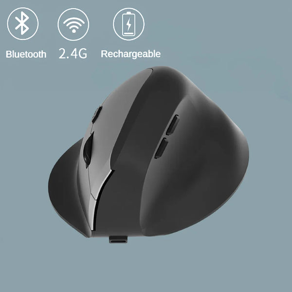 1600DPI Rechargeable Wireless & Bluetooth Ergonomic Mouse