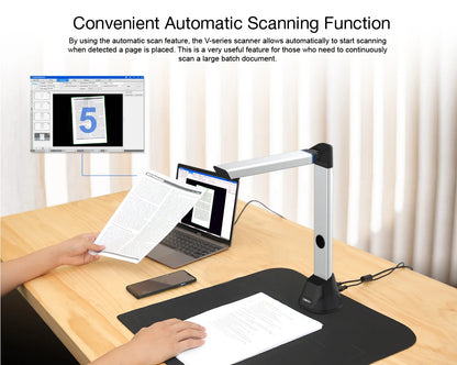 VIISAN V8 High-Definition 8MP Portable Book & Document Scanner - A3 Capture Size