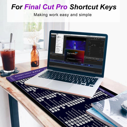 EXCO Photo & Video Editing Shortcuts Mouse Pad – Large Extended Non-Slip Desk Mat