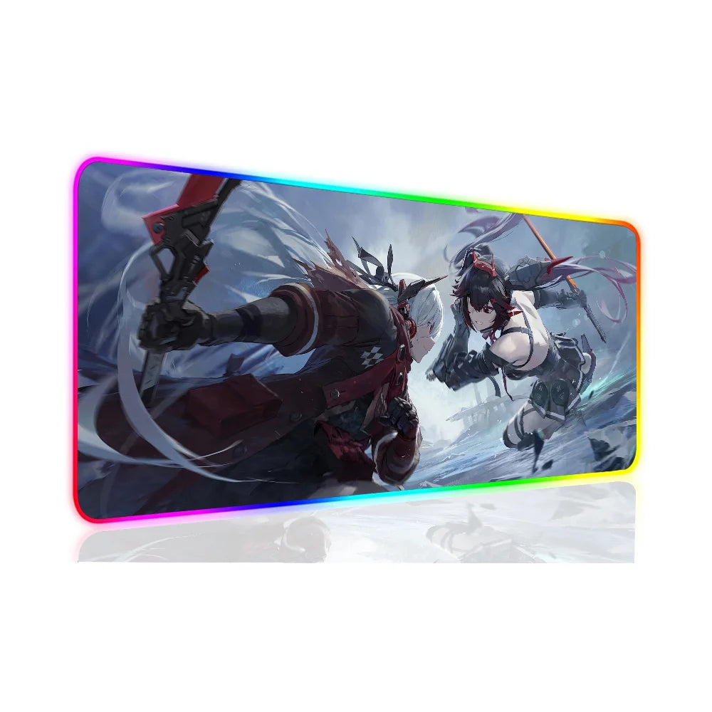 Punishing Gray Raven XXL RGB Gaming Mouse Pad - Large LED Gamer Mat